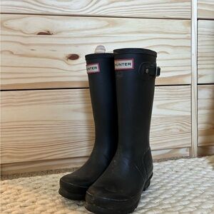 Hunter Black Big Kids Boots